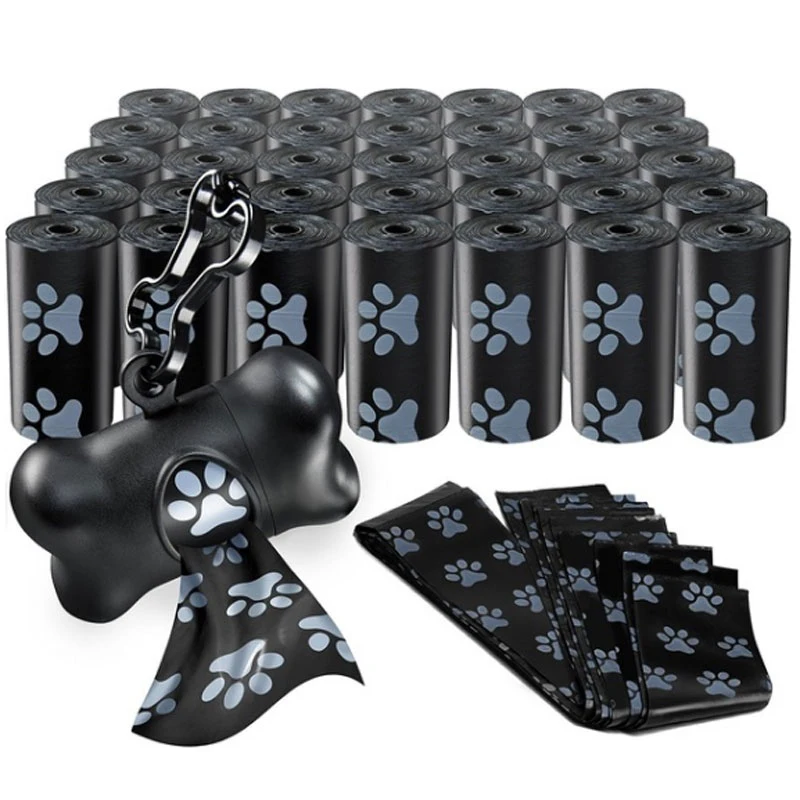 Gran venta Bolsas para residuos de mascotas biodegradables, 50 rollos, para caca de perro, soporte de transporte al aire libre, dispensador de limpieza, herramientas de recogida, accesorios para mascotas neQKMl5QXDE