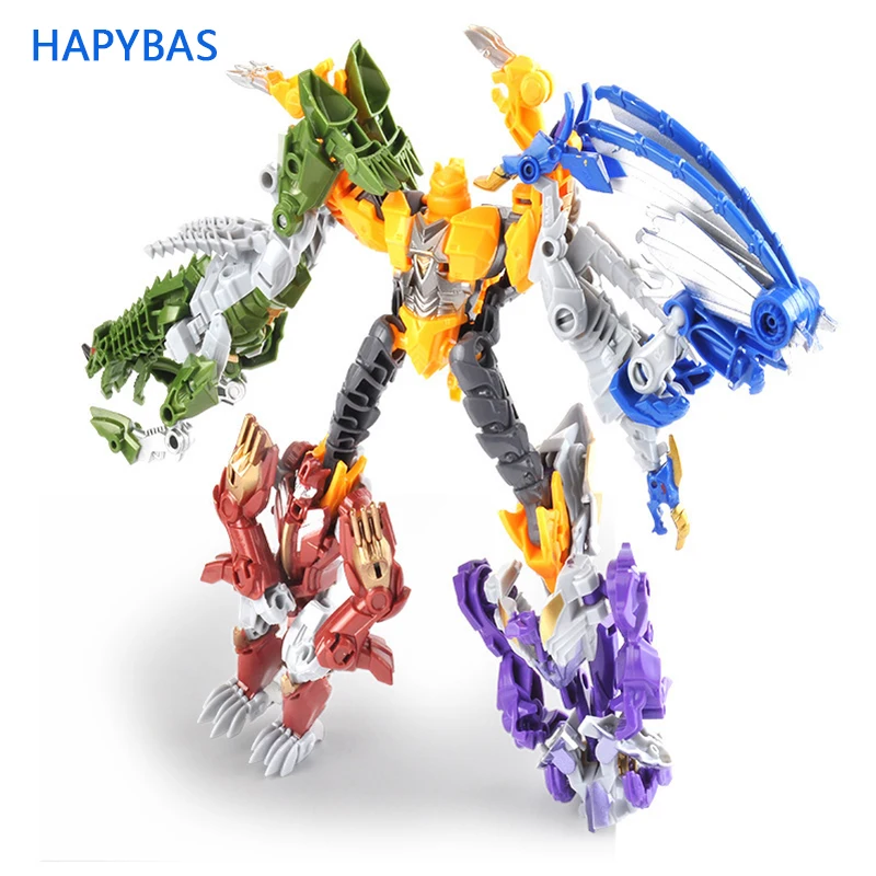 Innovative Action Figures Classic Toys Transformation 5 piece become big robot For Children Action & Toy Figures New year gift Innovative Action Figures Classic Toys Transformation 5 piece become big robot For Children Action & Toy Figures New year gift
