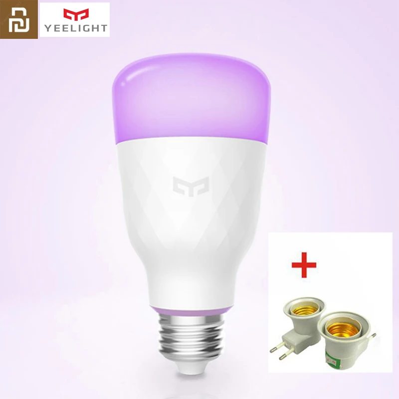 Умная Светодиодная лампа Youpin Yeelight 800 люменов 10 Вт E27 лимонная для Mi Home App белый/RGB