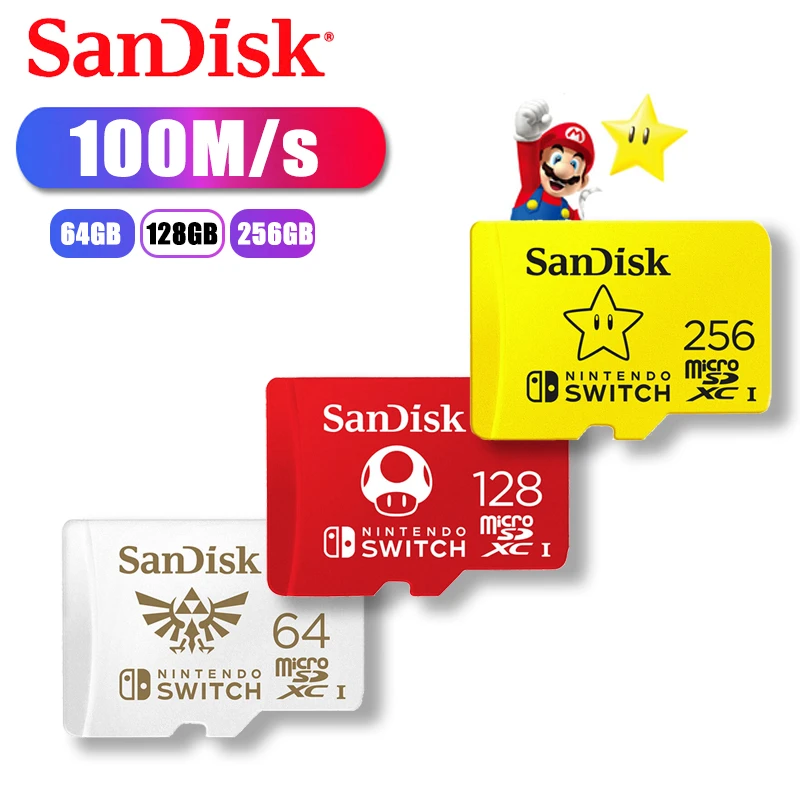 Sandisk Nintendo Switch Tf Card 64gb 128gb Microsdxc Class10 U3 U1 Sdxc Uhs I 256gb Memory Cards Micro Sd Cards Aliexpress