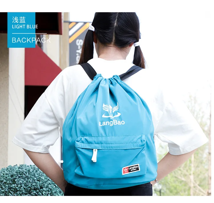 Сумка-мешок Drawstring Рюкзак Для мужчин на открытом воздухе Рюкзак Для женщин Легкий большой Ёмкость спортивные Фитнес сумка-кисет