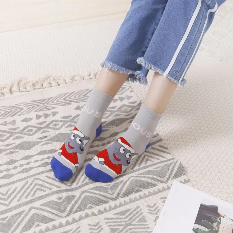 New Women Cotton Boat Socks Cute Mouse Ankle Socks Short Sox Casual Animal Ear Girl Sock Spring Korean