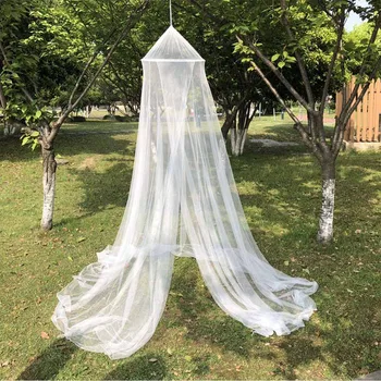 

Universal White Dome Mosquito Mesh Net Easy Installation Hanging Bed Canopy Netting for Beds Hammocks Cribs 66CY