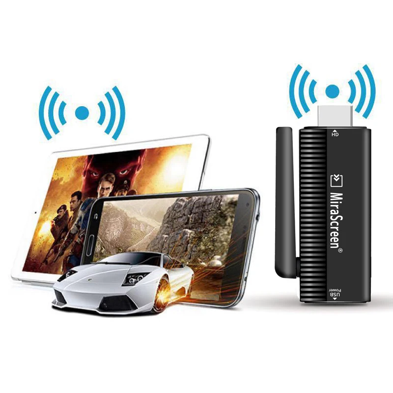 Аудио Видео беспроводное WiFi соединение телефона к телевизору 1080P HDMI видео