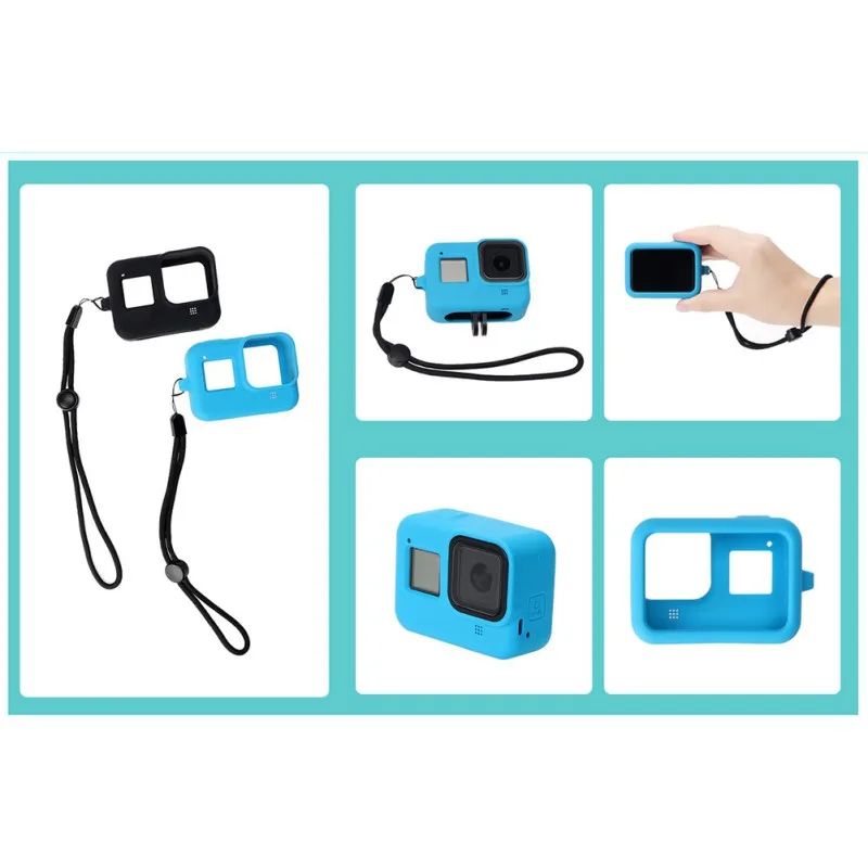 Для GoPro Hero 8 черный мягкий силиконовый Rubb карта памяти 3