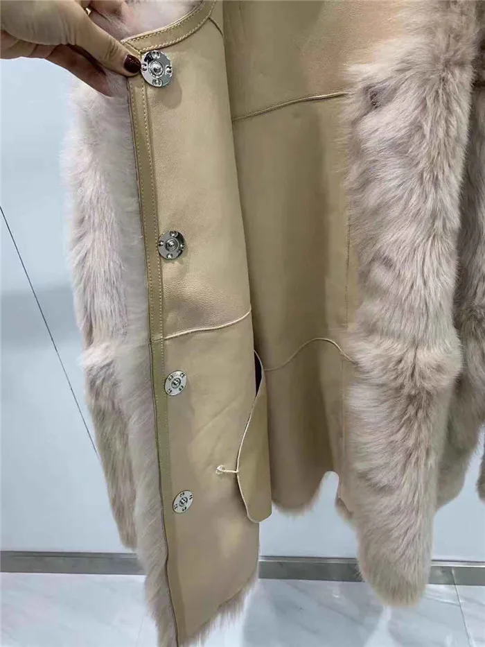 Veste fourrure femme Настоящее двустороннее меховое пальто для женщин, зимнее толстое теплое пальто из натурального меха Тоскана, Овечья шуба