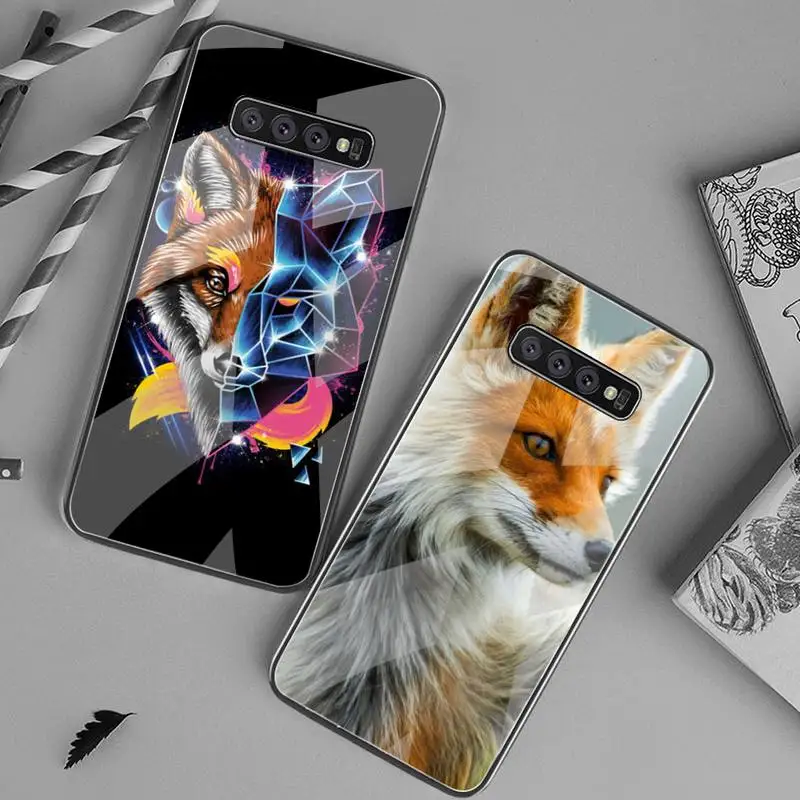Черный чехол для телефона YJZFDYRM с изображением лисы в дикой осени закаленное