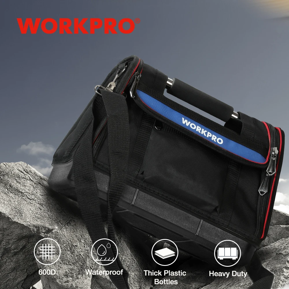 Сумка для инструментов WORKPRO многофункциональный органайзер 15 дюймов с открытым