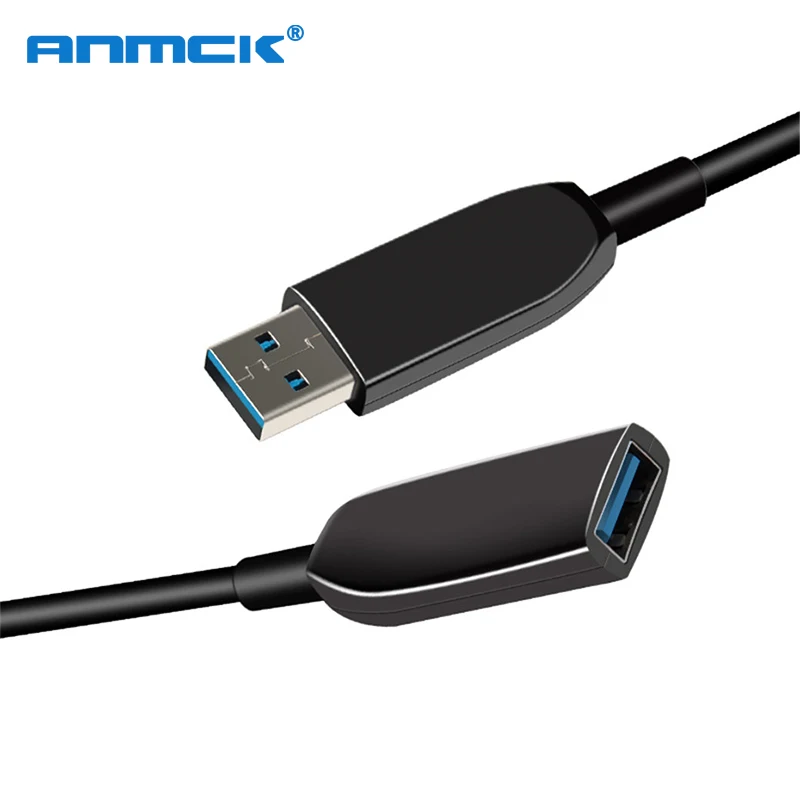Anmck волоконно-оптический USB 3,0 кабель-удлинитель для передачи данных папа-мама USB кабель-удлинитель 1 м 3M 5 м 10 м 20 м 30 м 35 м для портативных ПК