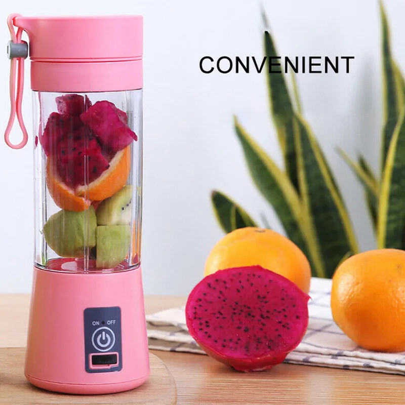

Portable Juicer USB Rechargeable Smoothie Blender Mixer Kitchen Tool 380ml @LS