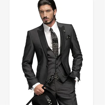 

New Classic Men’s Suit Smolking Noivo Terno Slim Fit Easculino Evening Suits For Men Blazer Tailor Peaked Lapel Costume Homme