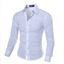 5XL Plus Size Brand-clothing Cotton Mens Clothing Solid Soft Men Shirt Long Sleeve Mens Shirts Casual Slim Fit Hot Sale