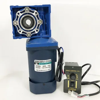 

200W RV40 Worm Gear Motor (motor+controller) Speed Adjustable CW CCW 220VAC Turbine Reducer Motor Self-locking NRV40 Gear Motor