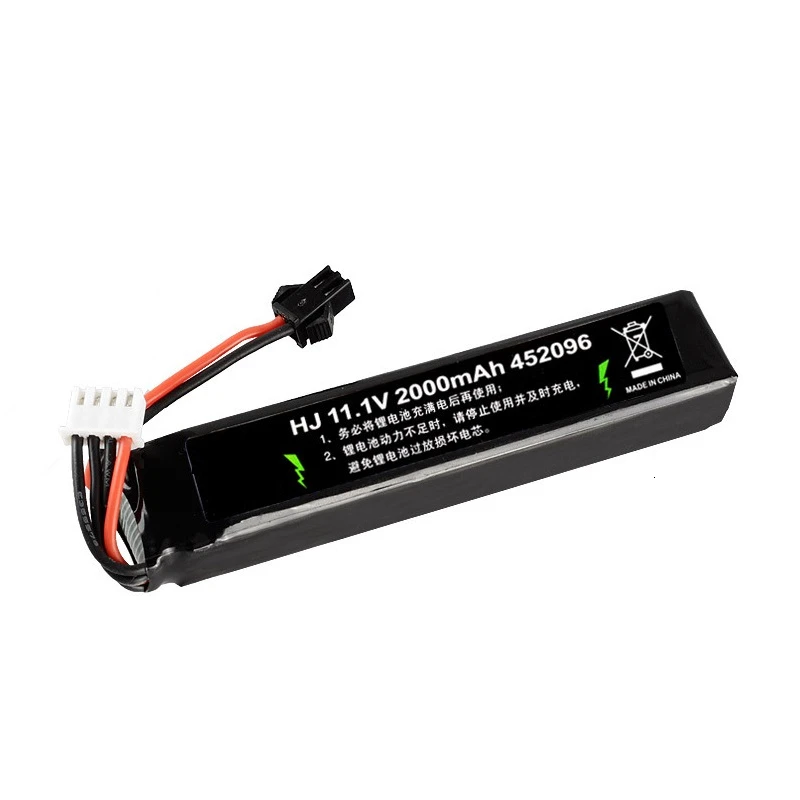 452096 Аккумулятор для водяного пистолета 2S / 3S Lipo 7 4 В/11 1 В 2000 мАч AKKU Mini Airsoft BB