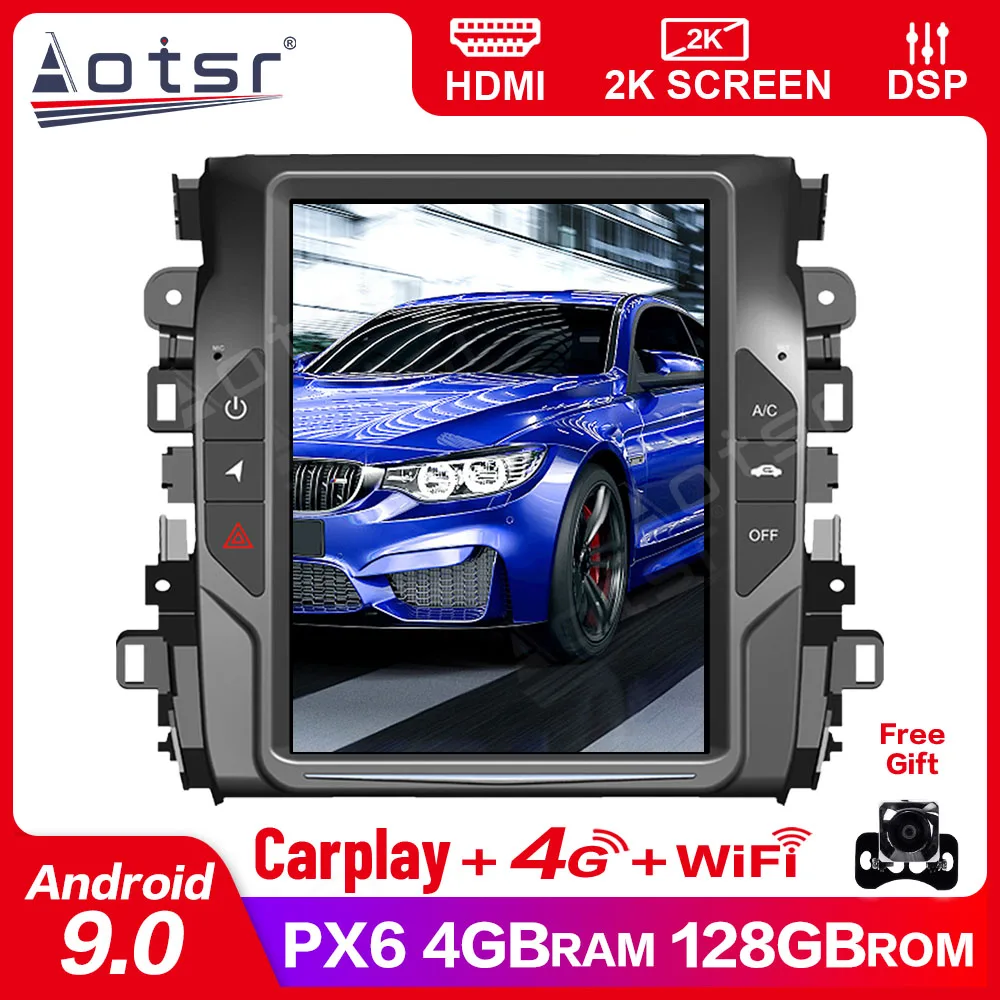 

Aotsr Tesla 10.4" Vertical screen Android 9.0 Car DVD Multimedia player carplay GPS Navigation For HONDA AVANCIER 2017-2018 DSP