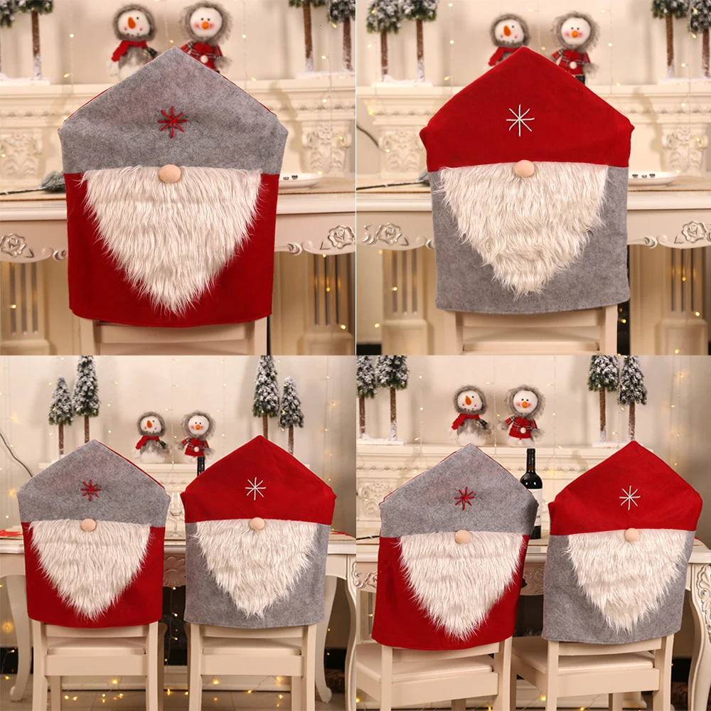 Merry Christmas Dining Chair Covers Slipcovers Kitchen Chair Backrest Covers Christmas Chair Cover For Hotel Chair Arm Chair