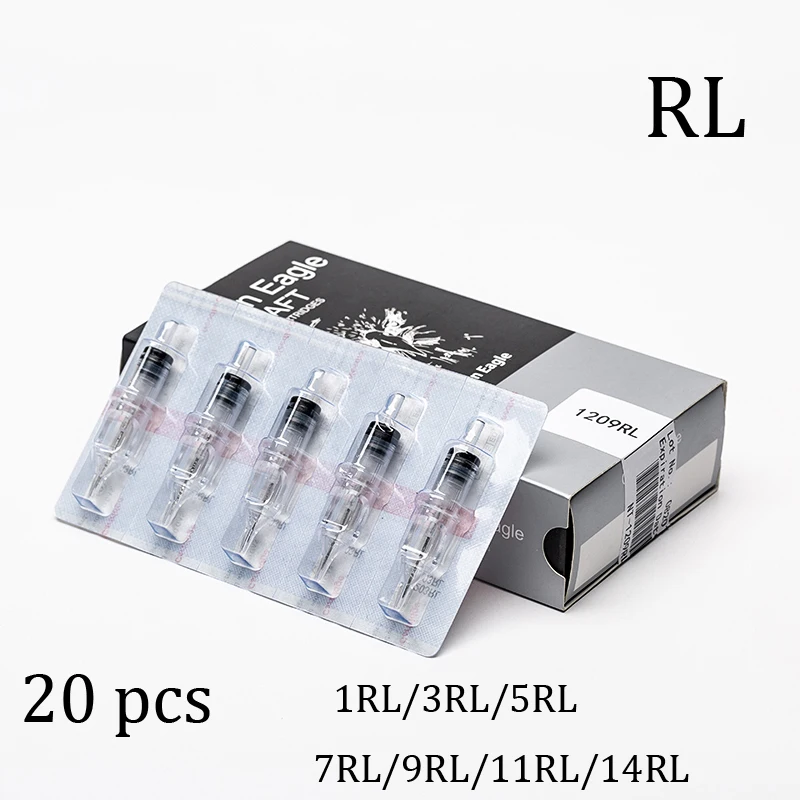 

10pcs RL Tattoo Needle Cartridge Liner Shader Magnum Tattoo Supply compatible with Cartridge Machine Grip Tattoo Pen Needle