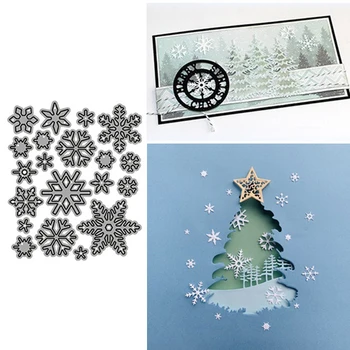 

Christmas Dies 2020 New Dies Snowflake Metal Cutting Dies Scrapbooking Embossing for Card Making Album Decor Stencil Template