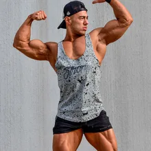 Стиль, спортивный жилет для фитнеса, чистый хлопок, с принтом, мужской летний Камуфляжный жилет