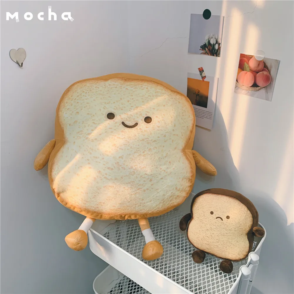 Comfortable Stuffed Pillow Toast Bread Boy Brown Cushion Bedroom Sofa Chair Girl Baby Birthday Christmas Gifts | Игрушки и хобби