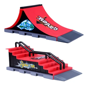 

2 Set Skate Park Ramp Parts for Tech Deck Fingerboard Finger Board Ultimate Parks Ramp, F Style & A Style