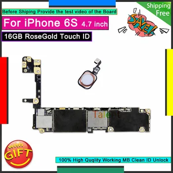 

For IPhone 6S Motherboard 16GB RoseGold Touch ID Unlocked Disassembly Mainboard Good Working Logic Board Tested Full Functions