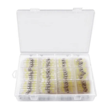 

200Pcs 12-10 AWG Yellow Solder Seal Wire Connectors , Heat Shrink Butt Connectors,Waterproof Insulated Wire Terminals