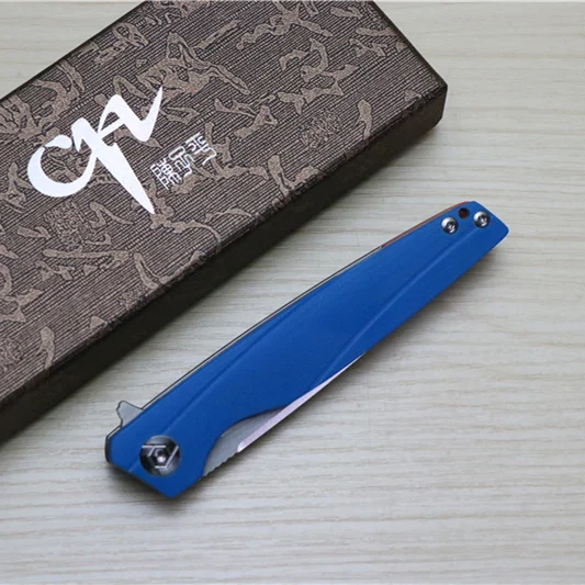 CH3007-G10 Флип складной нож шариковый подшипник D2 лезвие G10 Ручка Открытый Кемпинг Многоцелевой Охотничий EDC инструмент - Цвет: Blue
