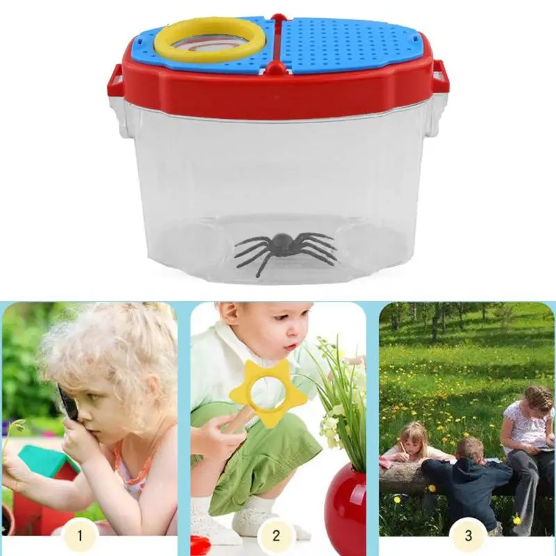 Kids Education Toy Insect Feeding Experimental Observation Box Magnifier