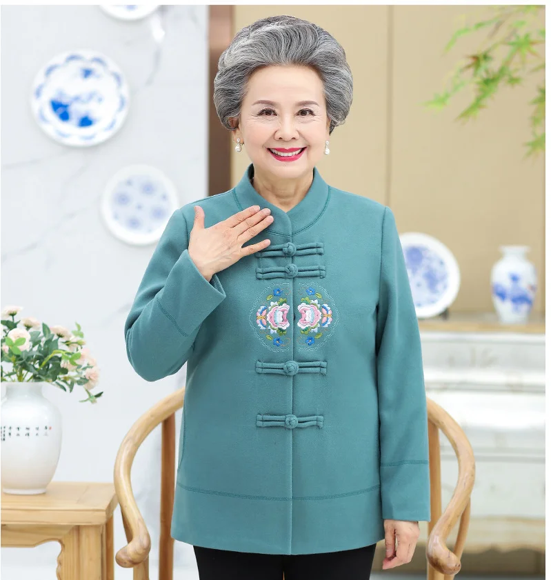 Женское шерстяное пальто среднего возраста, большие размеры, 5XL, пальто, женская мода, высокое качество, 60-80 лет, Женская Толстая теплая куртка, T579