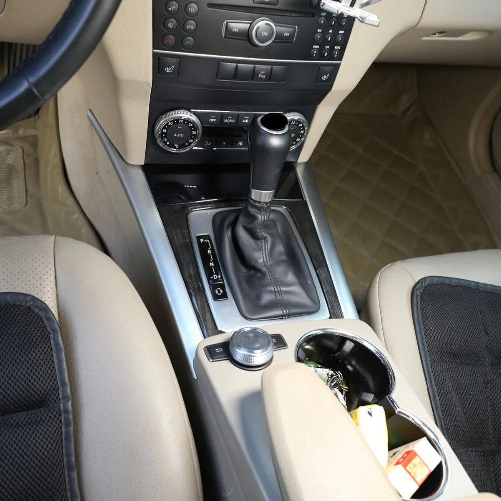 5 StylesABS для Mercedes Benz C GLK Class X204 W204 C180 C200 C260 2008-2013 Шестерня отделка для переключения передач рамка наклейка автомобильные аксессуары