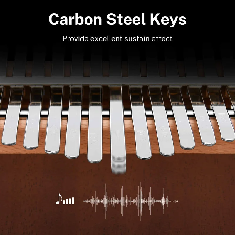 17 Keys Bull Kalimba Thumb Paino Made By Solid Mahogany Portable Mbira Sanza African Wood Finger Piano Music Instruments Black