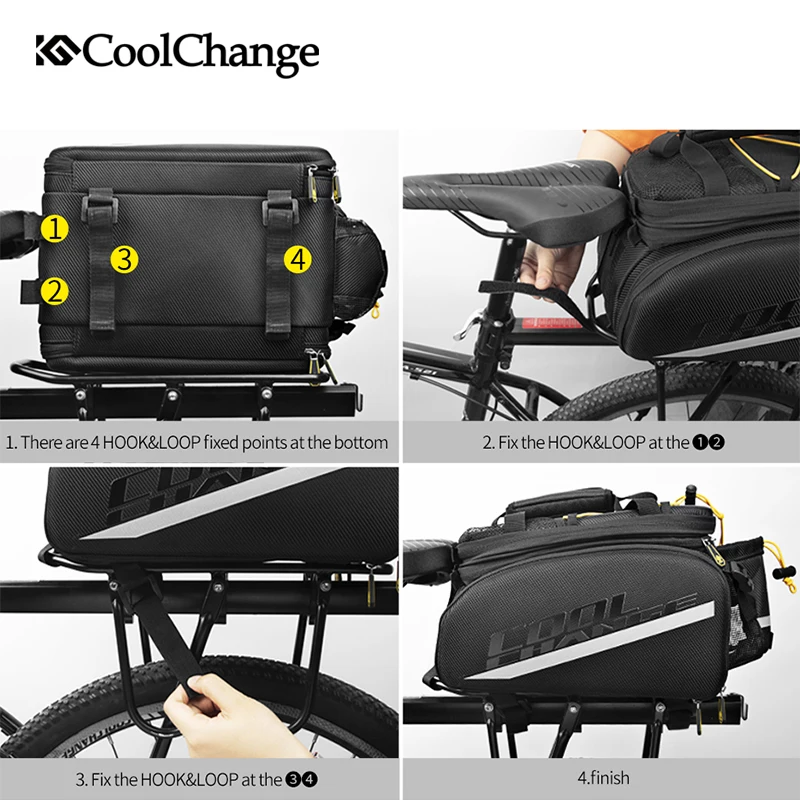 Водонепроницаемая велосипедная сумка CoolChange 35 л многофункциональная портативная
