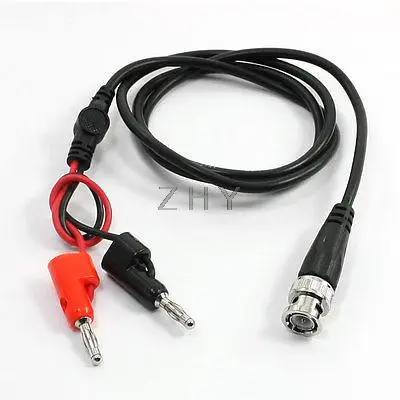 

3.5ft Coaxial Cable BNC Male Q9 to Dual Banana Plug Test Lead for Oscilloscope