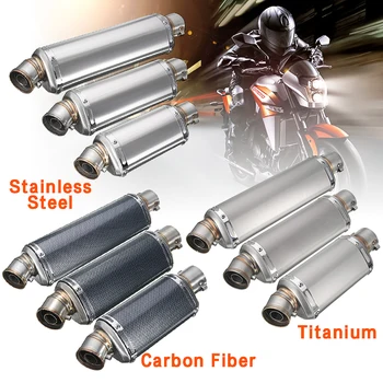 

38-51mm Stainless Steel Universal Motorcycle Exhaust Muffler Pipe with Silencer for HONDA/KawasakiSuzuki S/M/L 175/235/300mm