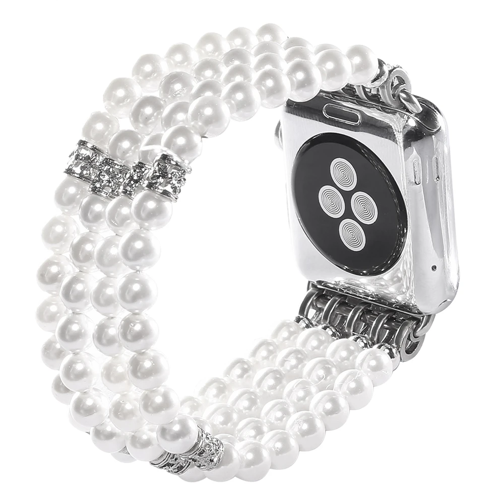 Жемчужный ремешок для Apple Watch 38 мм 42 мм IWatch 4 5 ремешок 44 мм 40 мм многоцветный Браслет для Apple Watch 3 2 1 Аксессуары для часов