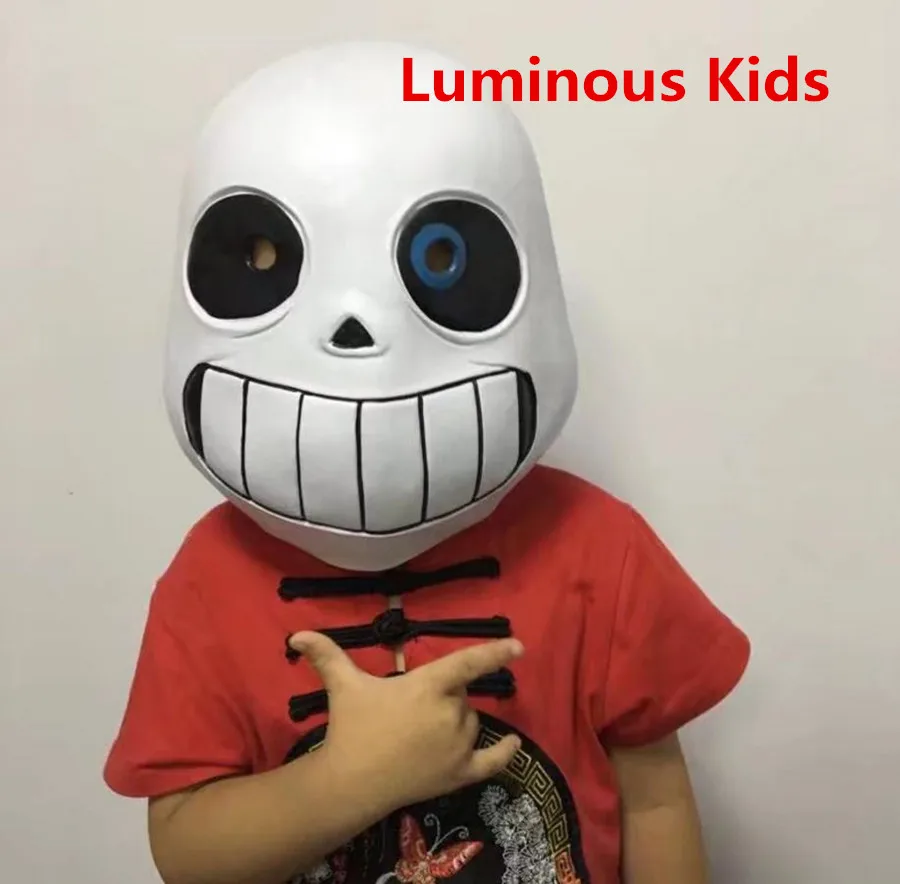 Luminous Kids Игра Undertale маска косплей дети Adlut светящиеся маски Хэллоуин Необычные мяч без латексные шлемы реквизит - Цвет: Luminous Kids