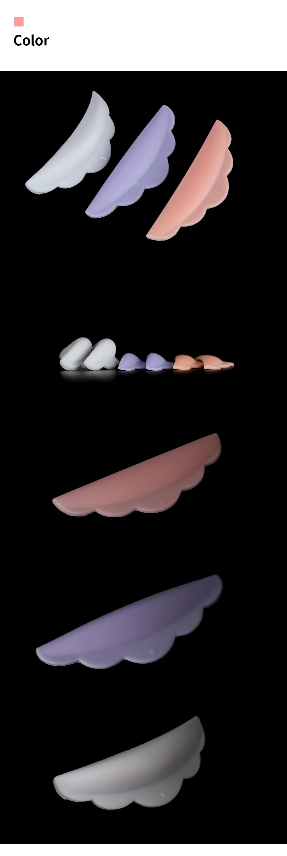 3 Pairs Silicone Eyelash Perm Pad Recycling Lashes Rods Shield Lifting 3D Eyelash Curler Accessories Applicator Tools