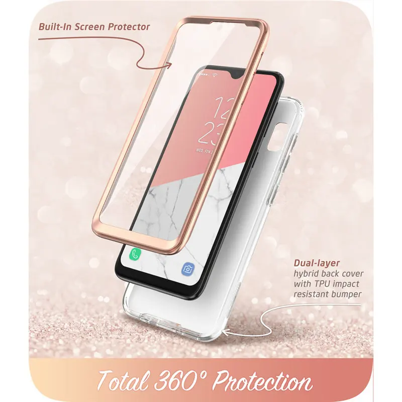 Чехол для samsung Galaxy A10e( выпуск) i-Blason Cosmo Full-блеск для тела мраморный бампер чехол со встроенным протектором экрана