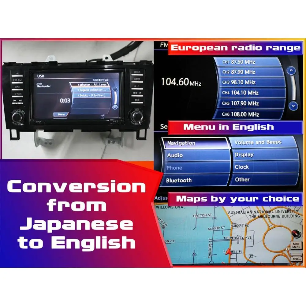 Serena C26 Original Clarion Gps Navi Cd Dvd Radio Recorder Head Unit