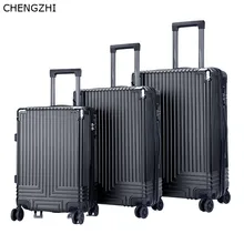 CHENGZHI устойчивый к царапинам чемодан на колёсиках Spinner пароль тележка 2" 24" 28 дюймов для мужчин женщин кабина путешествия чемодан колеса
