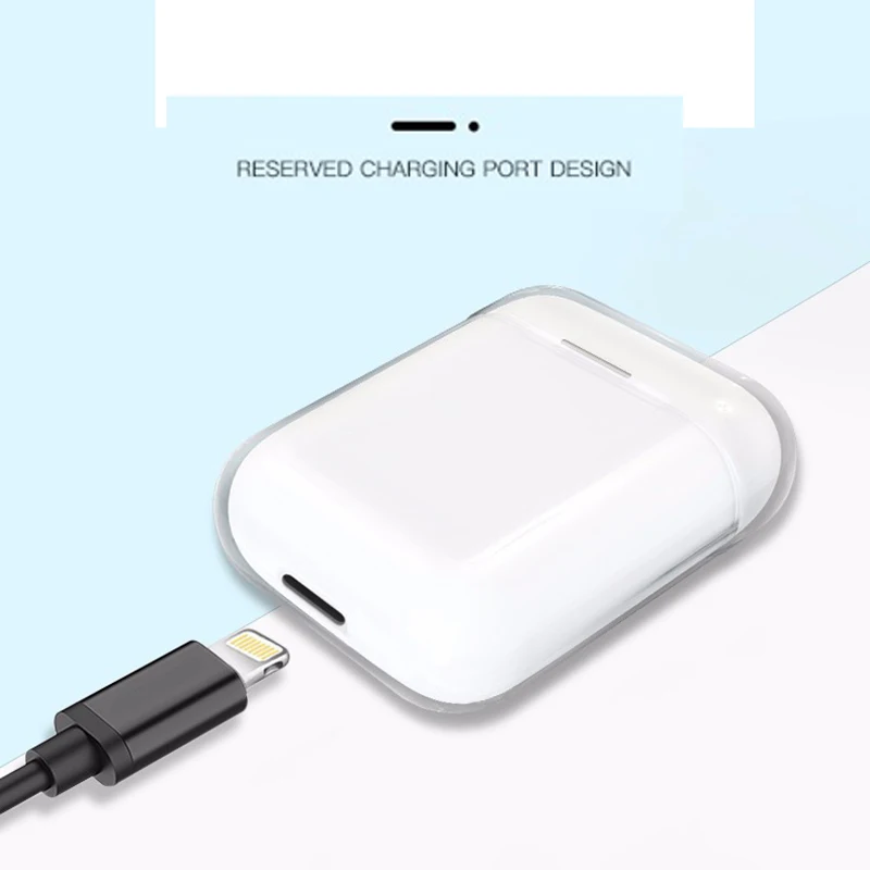 Прозрачные чехлы для AirPods Bluetooth беспроводные наушники защитный чехол Airpods 2 1 шт.