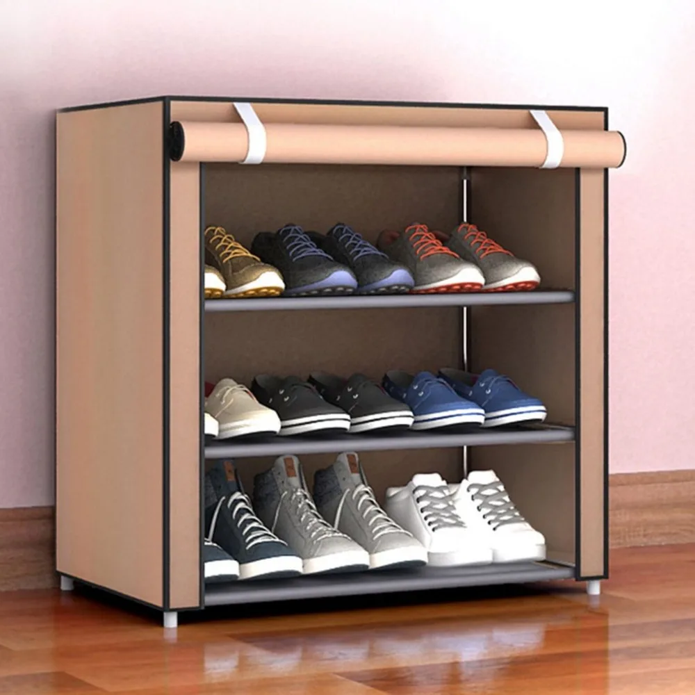 Пылезащитный стеллаж для обуви большого размера, органайзер для обуви из нетканого материала, стеллаж для обуви для дома, спальни, обувной шкаф