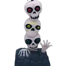 Солнечная качающаяся голова кукла солнечный качающийся череп украшение автомобиля мультфильм автомобиль кукла автомобиль интерьерное украшение подарок на Хэллоуин