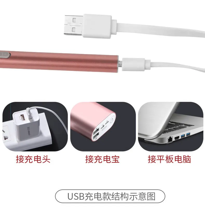 2 шт./компл. Нержавеющая сталь Earpick Ухо комплектации пинцет с светильник USB кюретка очиститель ложка для удаления ушной серы здравоохранения инструмент для ухода за ушами