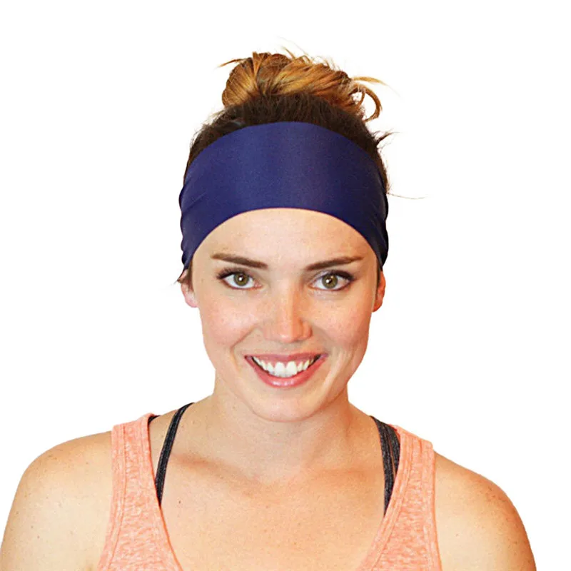 Спортивная повязка для волос эластичная широкая смесь занятий йогой женская