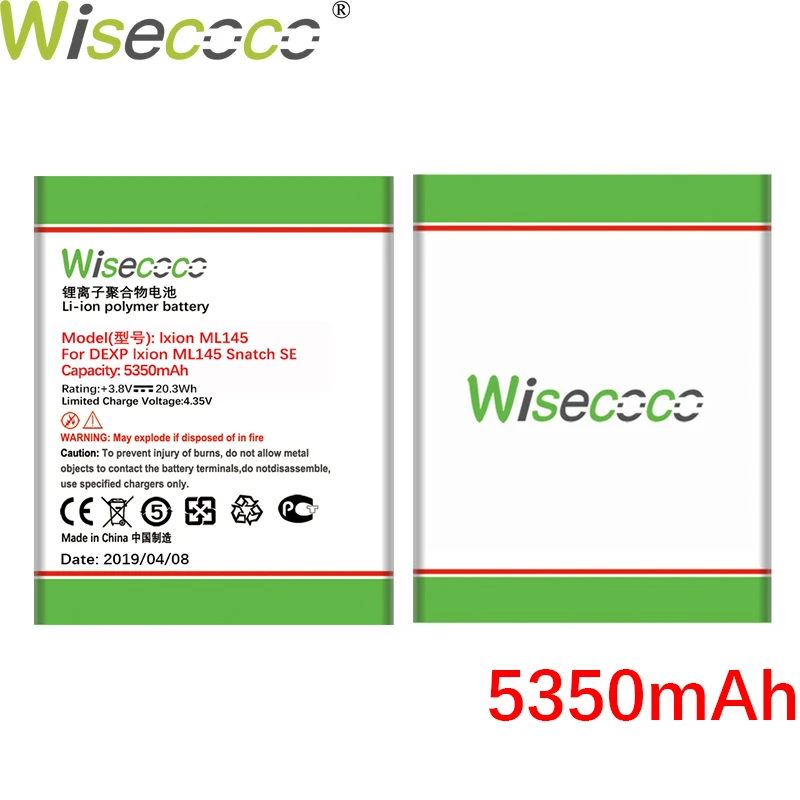 Новый оригинальный аккумулятор Wisecoco 4000 мАч для DEXP Ixion ML145 Snatch SE мобильный телефон