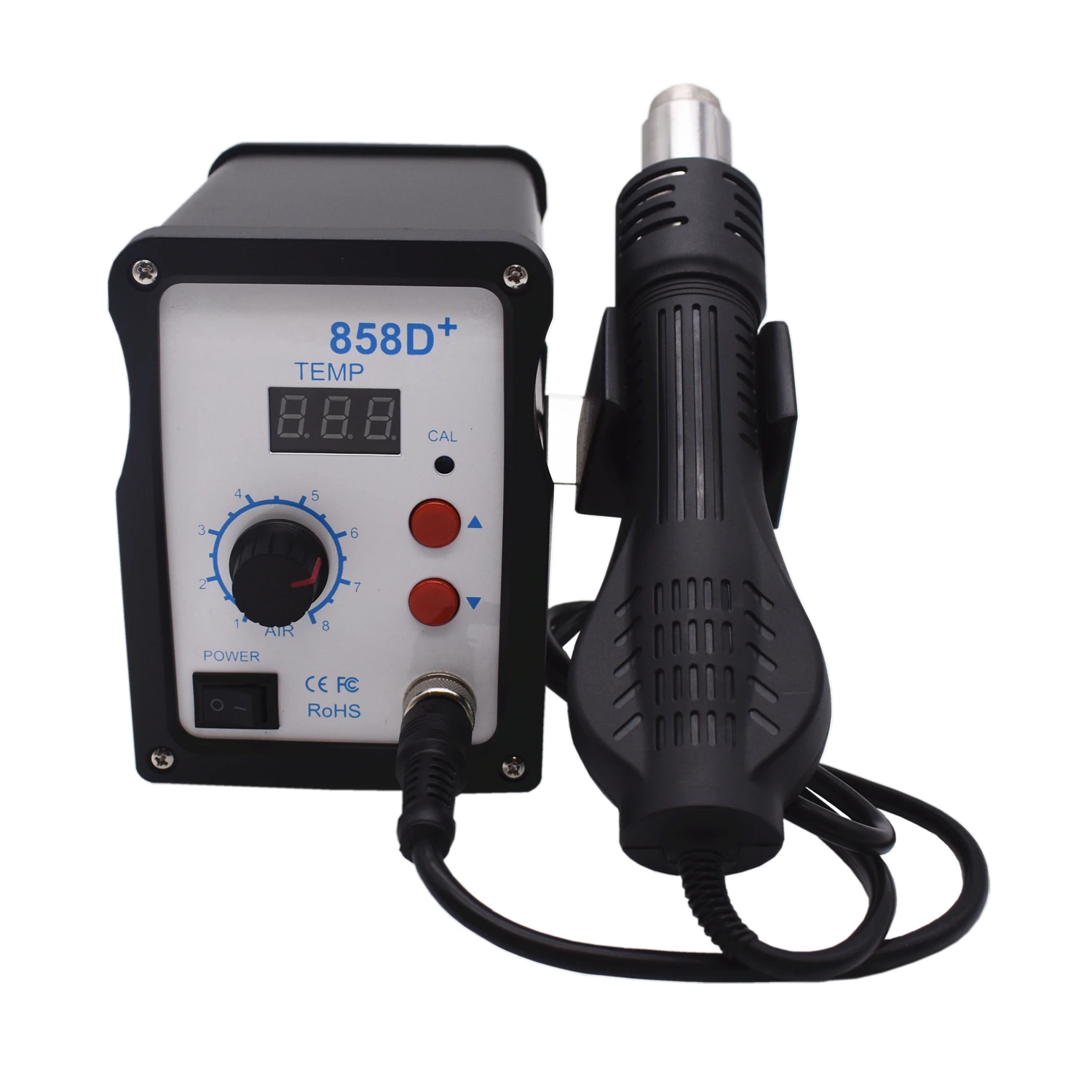 700W 858D Soldering Station LED Digital desoldering station SMD Rework Solder Station Hot Air Gun + 60W Solder Iron