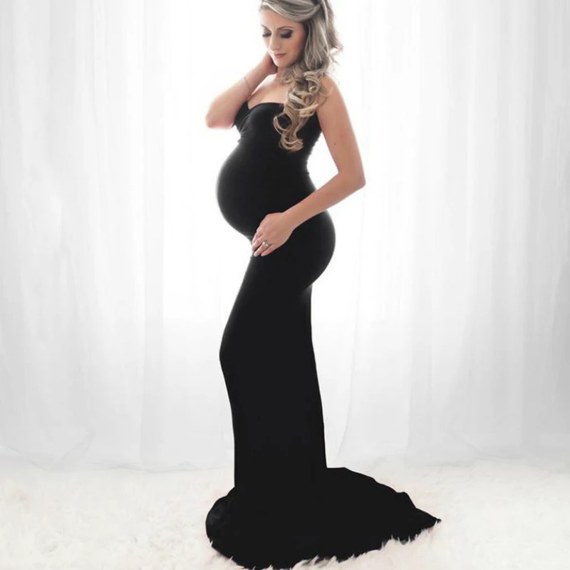 Платья для беременных без Плеч фотосъемки реквизит Одежда женщин платья|Платья| |