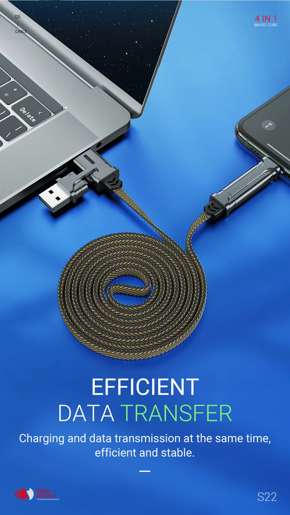 hoco зарядный дата кабель для lightning type-c usb 4в1 цинковые коннекторы 60W провод для айфона айпад самсунг сяоми ксяоми хуавей шнур зарядный зарядка шнурок адаптер переходник тип с юсби юсб тайп си зарядник айфон